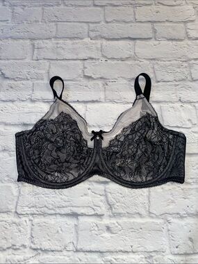 Wacoal Retro Chic Full Figure Underwire Bra Black Size 42DD Style#855186